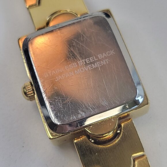 Atria Diamond ladies gold tone watch AS IS  needs battery - Picture 3 of 7